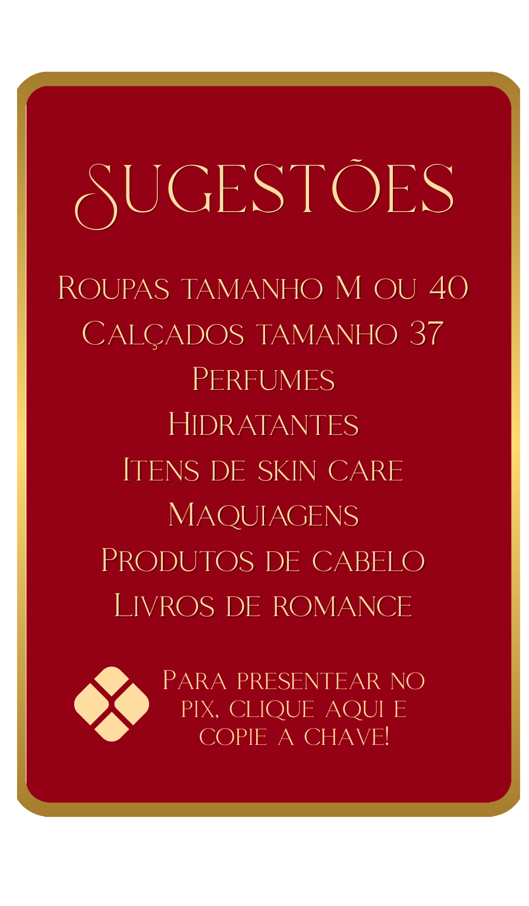 Sugestões de presente